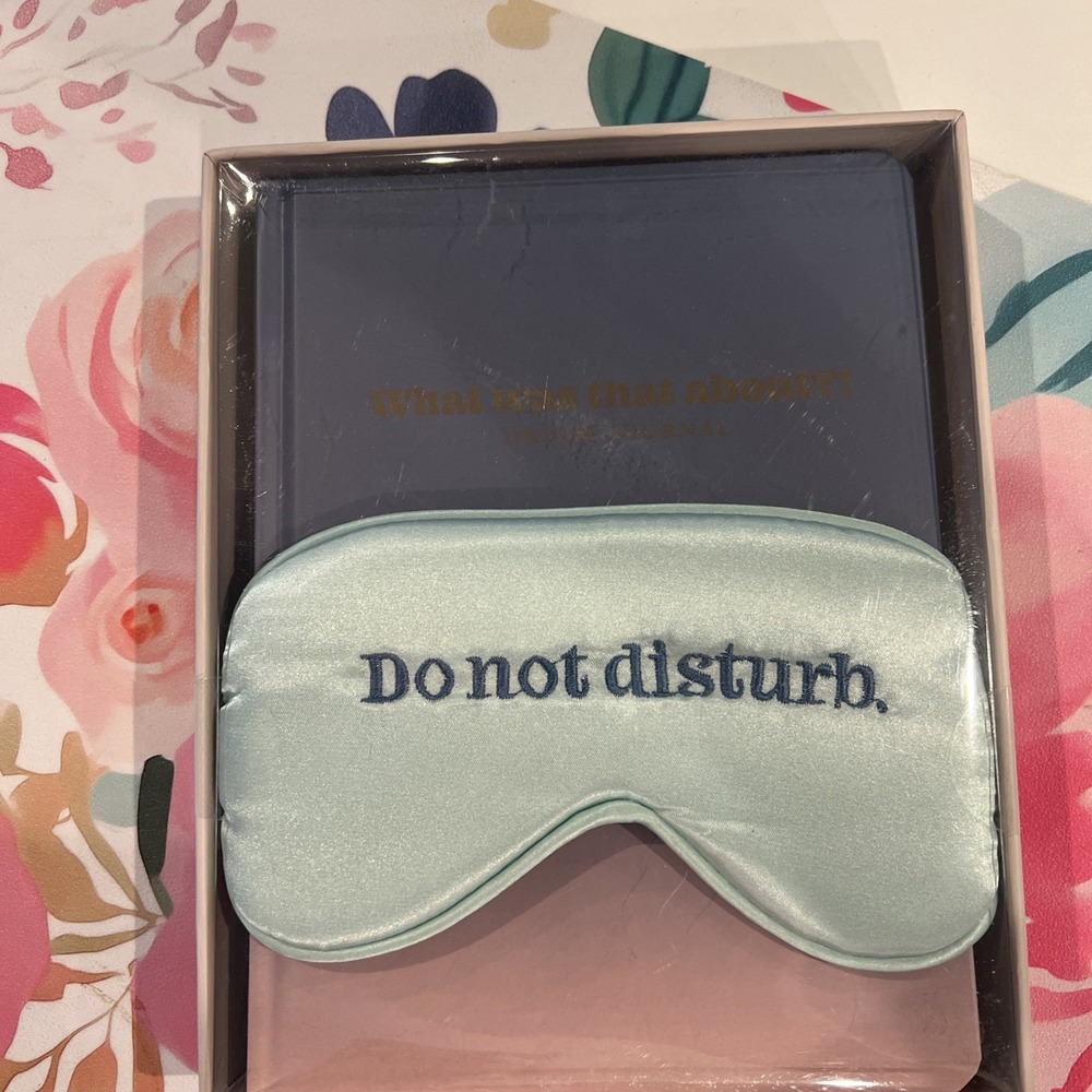 Garven Dream Journal and Eye Mask Set Pastel Purple Pink Blue Do Not Disturb NEW